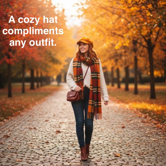 Red Raspberry Newsboy Hat - Picture 8 of 9